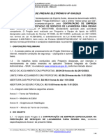 Edital - Contratação de Empresa Especializada em Serviços de Lavanderia - Região Sul