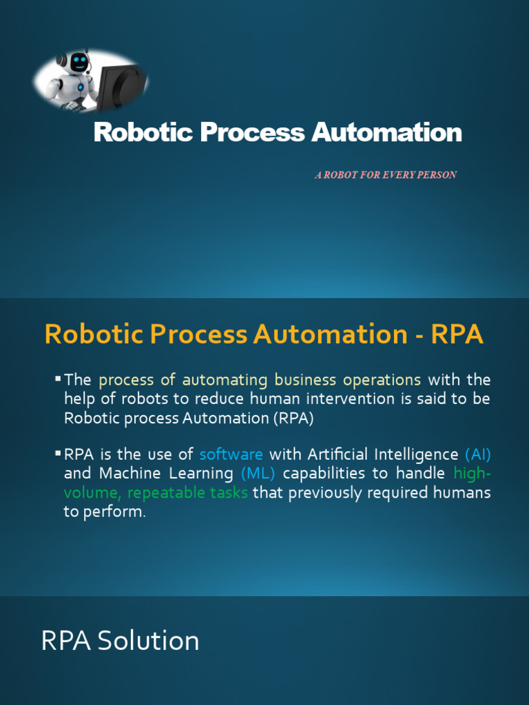 Understanding Robotic Process Automation | PDF | Automation ...