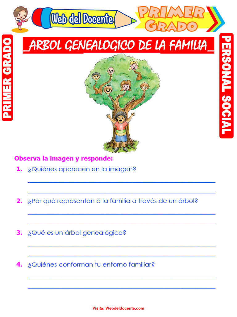 Arból Genealógico de La Familia para Primer Grado de Primaria | PDF