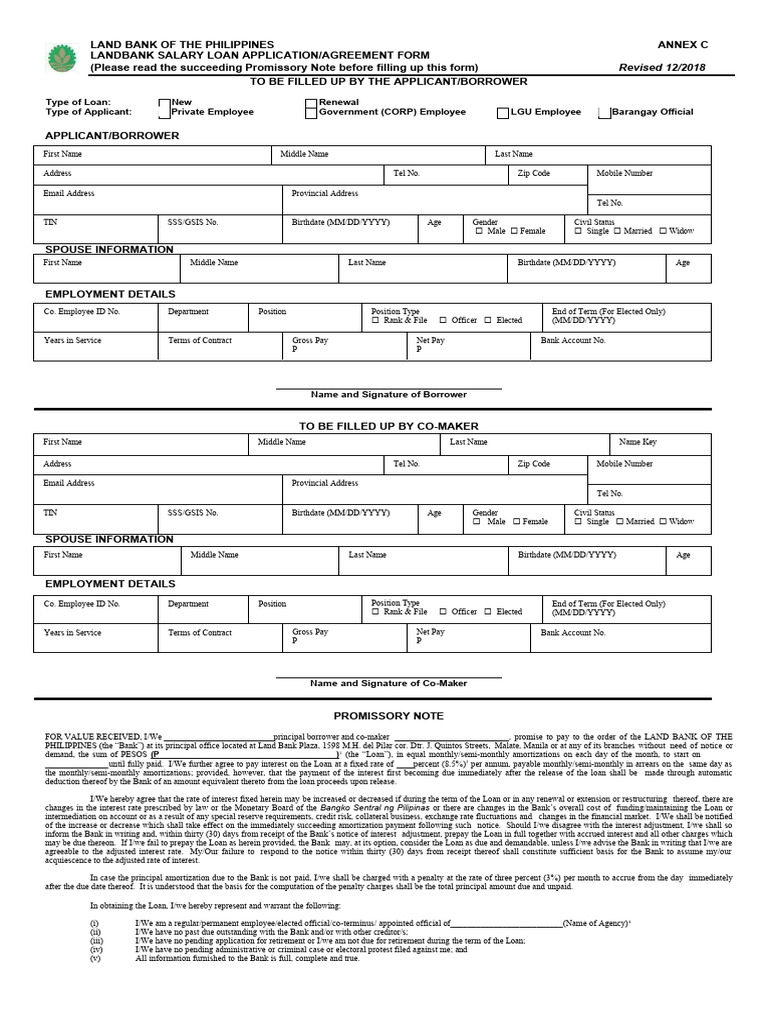 Loan Application Form | PDF | Banks | Loans