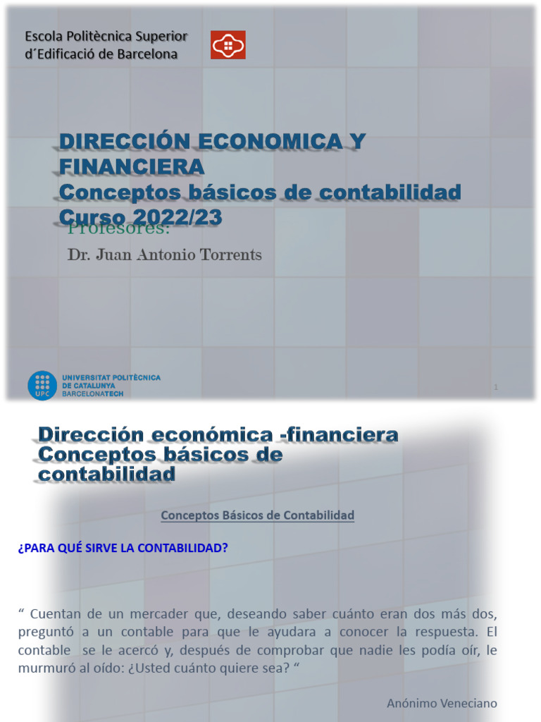 Conceptos Básicos De Contabilidad Pdf Contabilidad Hoja De Balance
