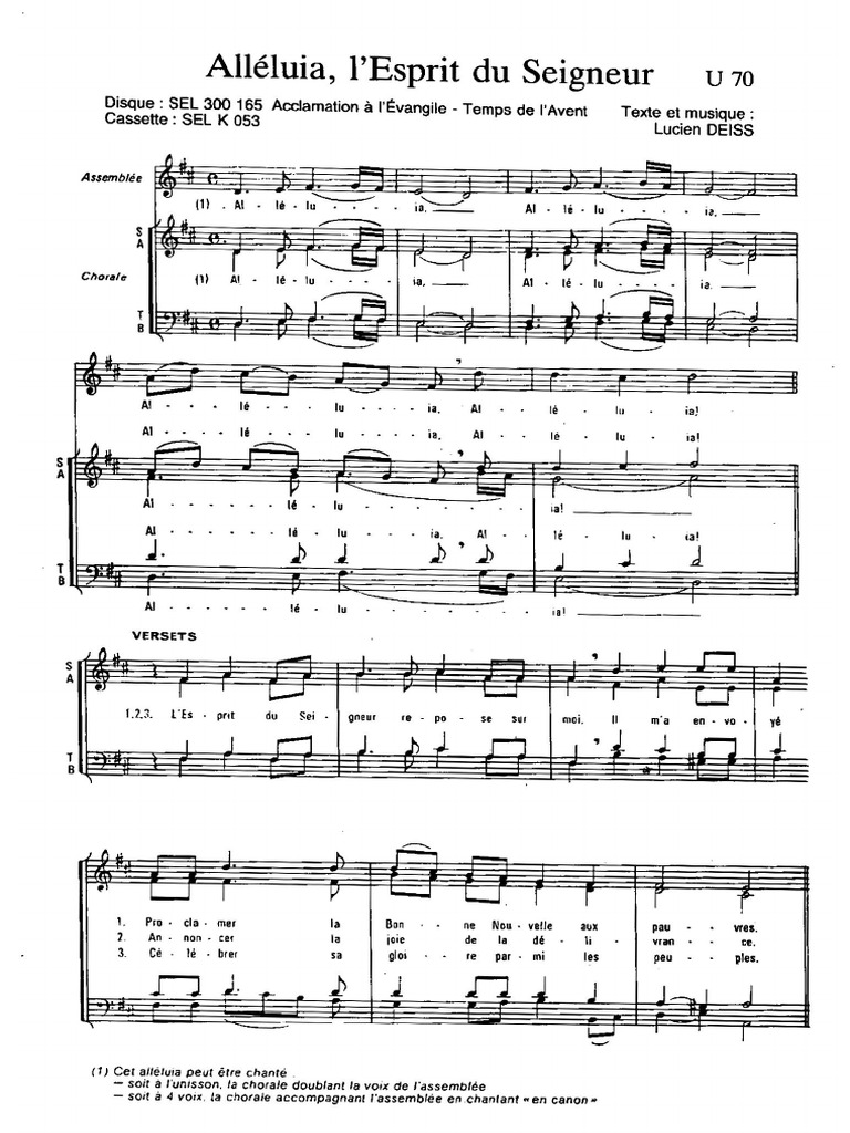 Alléluia Lucien Deiss PDF