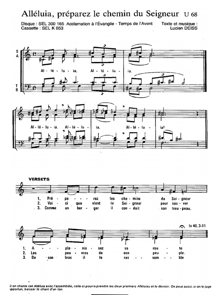 Alléluia préparer le chemin lucien deiss PDF