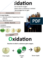Lesson 3 - Oxidation