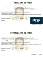 Modelo de Autorização de Saída Pérolas