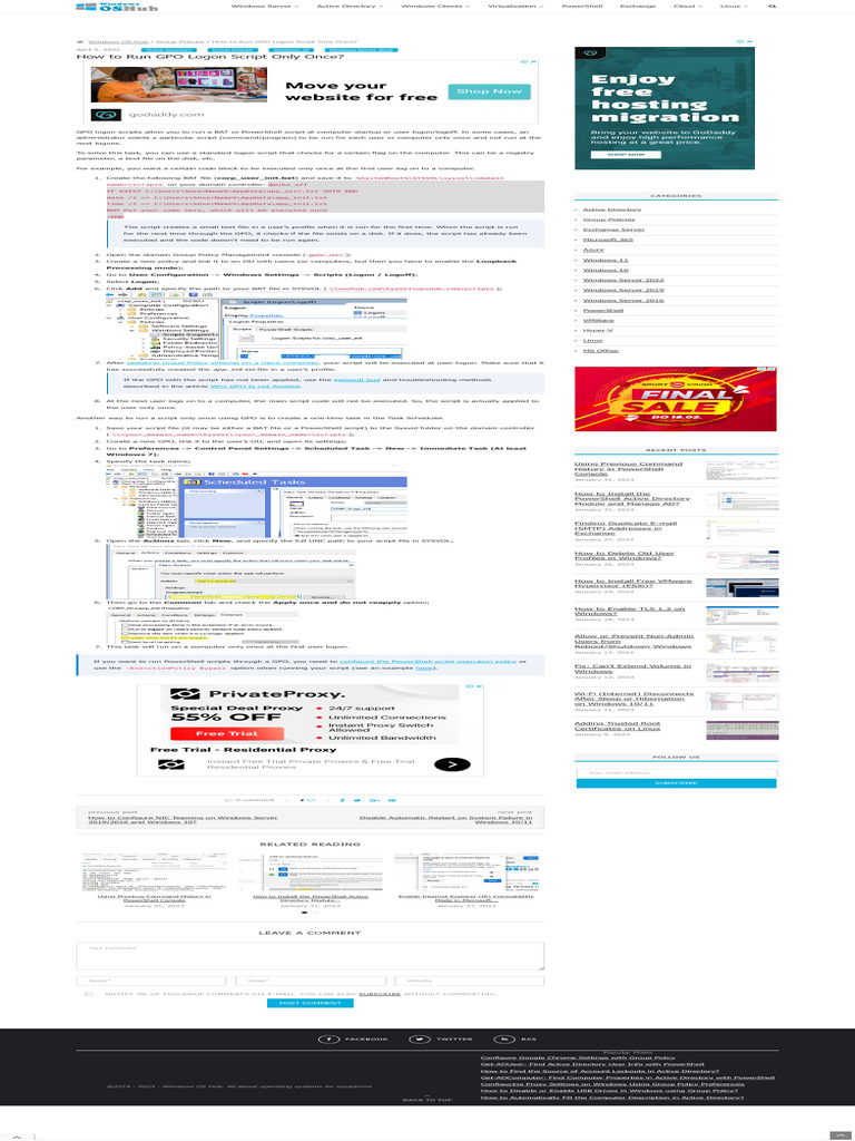 Group Policy Run Once Script Pdf