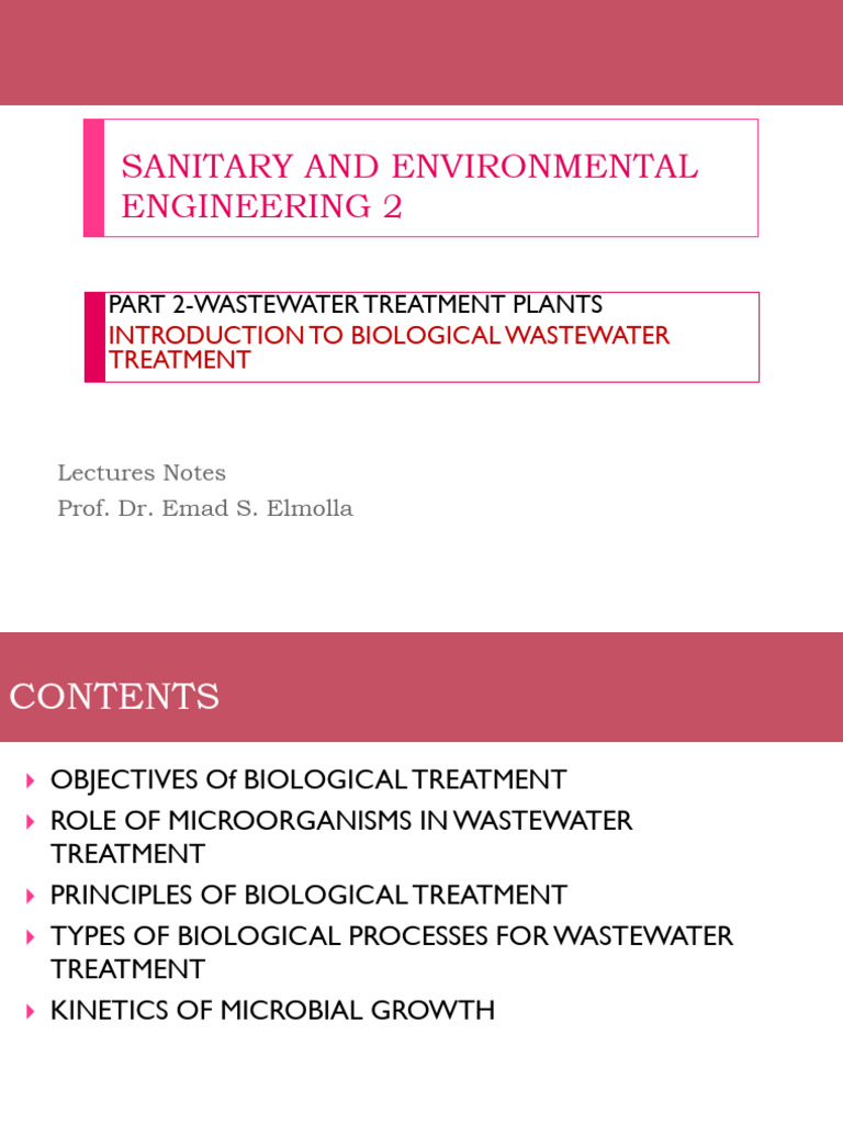 Biological Wastewater Treatment Overview | PDF | Sewage Treatment ...