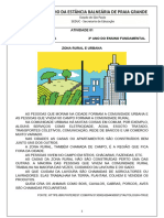 3º Ano - Atividade 1 Geografia