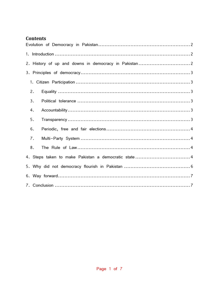 Democracy in Pakistan-1 | PDF | Democracy | Political Ideologies