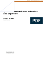 Quantum Mechanics For Scientists and Engineers: David A. B. Miller