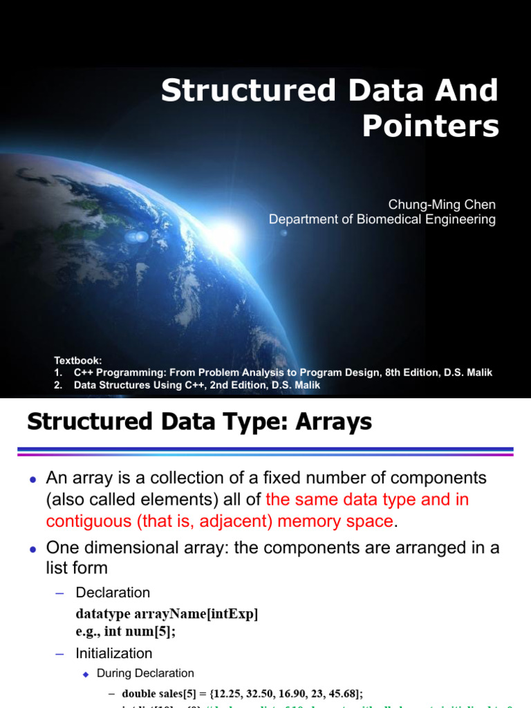 Lecture 2 2024-Structured Data and Pointers | Download Free PDF ...