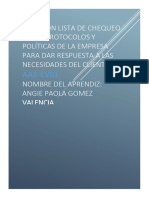 Solucion Lista de Chequeo Sobre Protocolos y Políticas de La Empresa para Dar Respuesta A Las Necesidades Del Cliente Aa3-Ev01