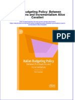 Italian Budgeting Policy Between Punctuations and Incrementalism Alice Cavalieri Full Chapter