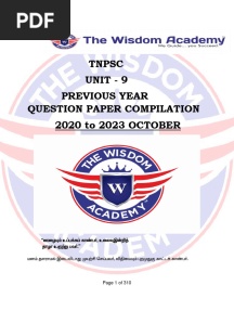 The Wisdom Academy Unit 9 Pyq