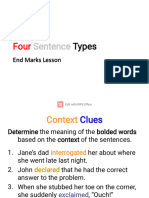 Four Sentence Types Lesson
