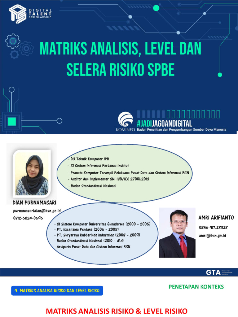 Matriks Analisis Risiko SPBE 2022 | PDF | Komputer