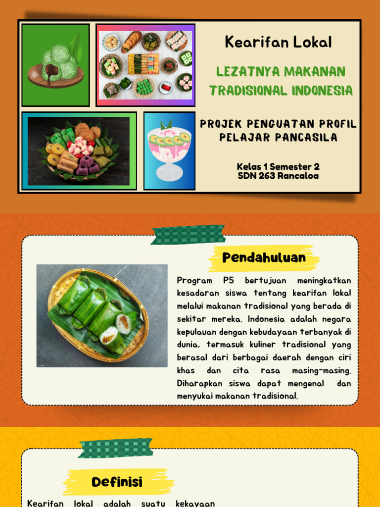 P5 Makanan Tradisional Kelas 1 | PDF