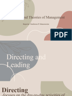 Principles and Theories of Management