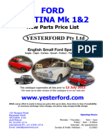 Cortina Mk1 2 Price List