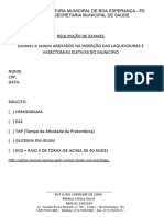 Solicitação de Exames