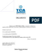 Orçamento TCA Refrigeração