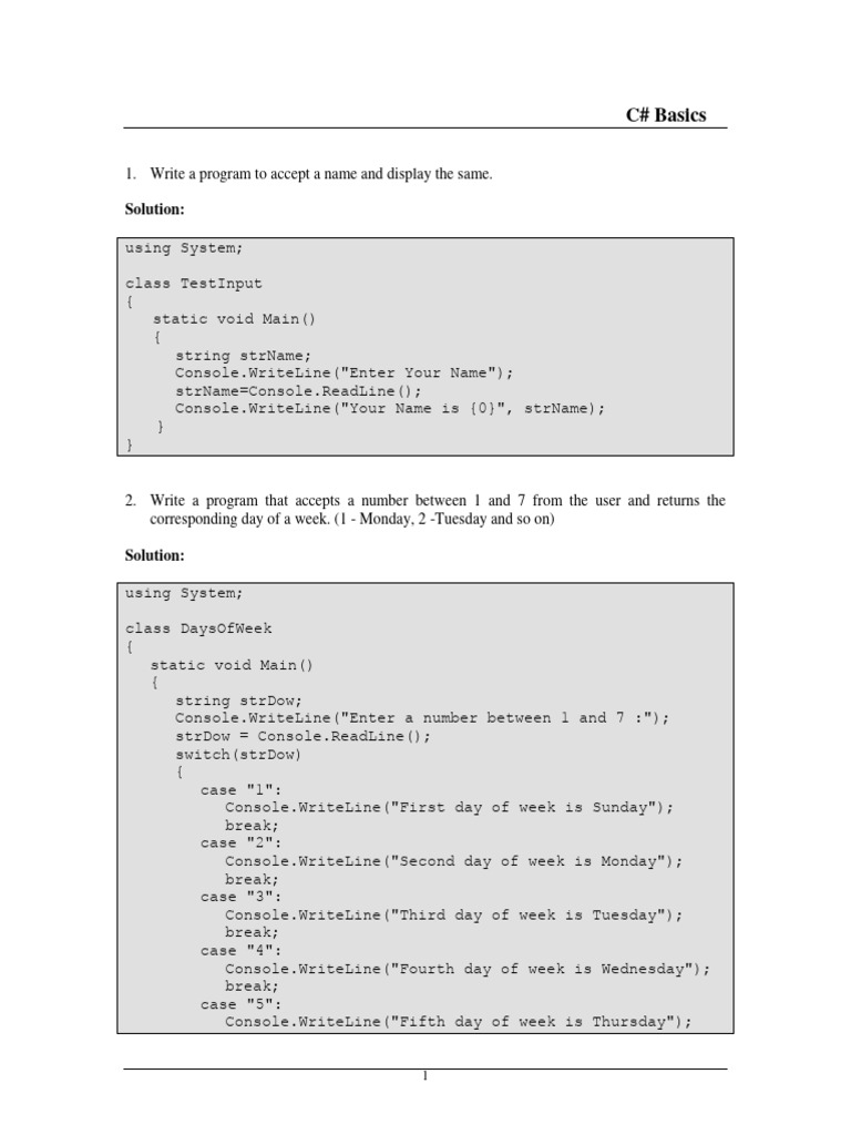 1-C# Basics-Đã M Khóa | PDF | Computer Programming | Software Engineering