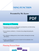 Planning Function