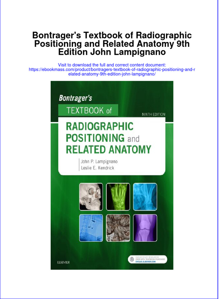 Bontragers Textbook of Radiographic Positioning and Related Anatomy 9Th