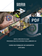 Curso de Formação de Sargentos (CFS 2024) : EDITAL DRH/CRS #04/2024 Processo Seletivo Interno para Admissão Ao