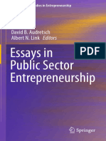 Essays in Public Sector Enterpreneurship