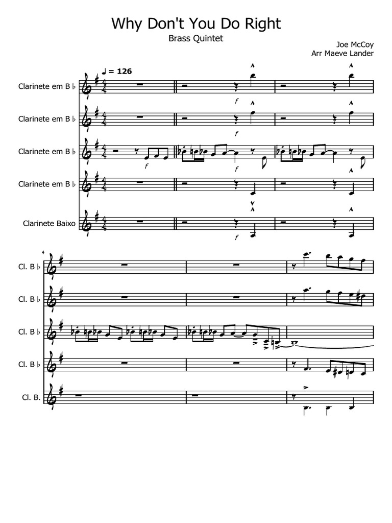 Why Don T You Do Right Partitura E Partes PDF
