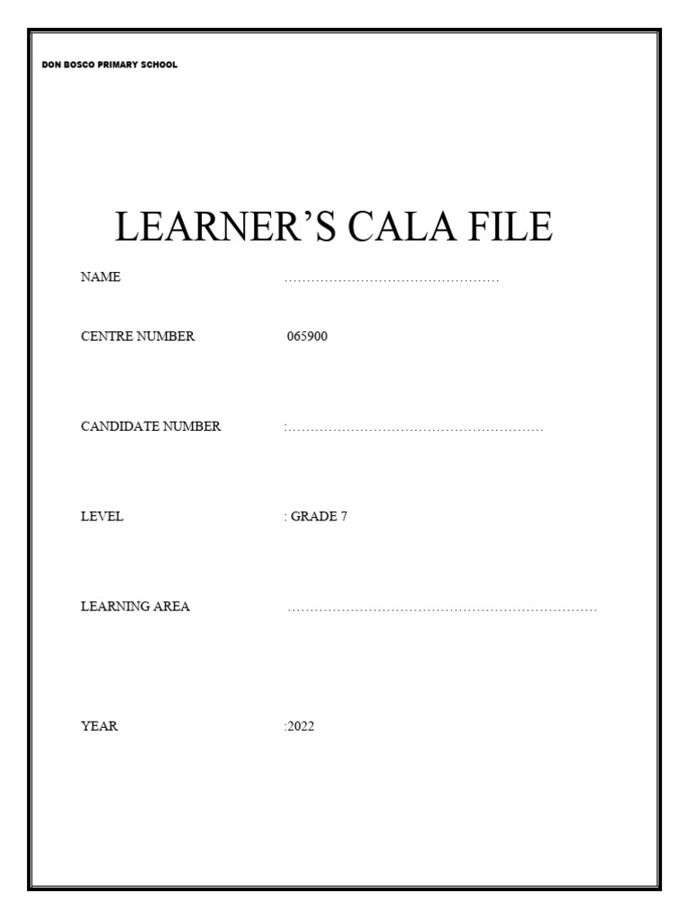 Cala Page For GR 7 | PDF