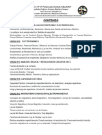 Contenido de Electrotecnia y Med - Elec.