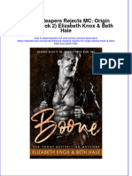 Boone Reapers Rejects MC Origin Stories Book 2 Elizabeth Knox Beth Hale Full Chapter