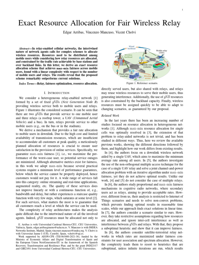 Fair Resource Allocation in Relay Networks | PDF | Cellular Network ...