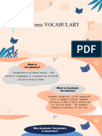 Meeting II - Academic Vocabulary