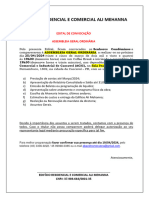 Edifício Residencial E Comercial Ali Mehanna: Edital de Convocação Assembleia Geral Ordinária