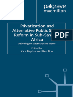 Privatization and Alterrnative Public Sector Reform in Sub-Saharan Africa