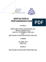 Kertas Kerja Pertandingan Kawad Kor Kadet Polis Melaka 2019