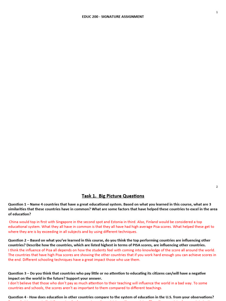200 Signature Assignment Combined Word Document Updated Spring of 2023 ...