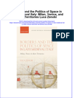 Borders and The Politics of Space in Late Medieval Italy Milan Venice and Their Territories Luca Zenobi Full Chapter