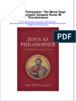 Jesus As Philosopher The Moral Sage in The Synoptic Gospels Runar M Thorsteinsson Full Chapter