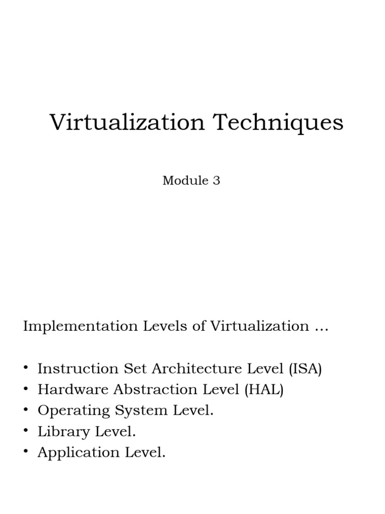 14 Implementation Levels of Virtualization | PDF | Virtual Machine ...