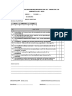 Ficha de Evaluacion Del Primer Dia Del Logro de Los Aprendizajes