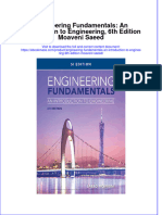 Engineering Fundamentals An Introduction To Engineering 6Th Edition Moaveni Saeed Full Chapter