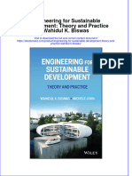 Engineering For Sustainable Development Theory and Practice Wahidul K Biswas Full Chapter
