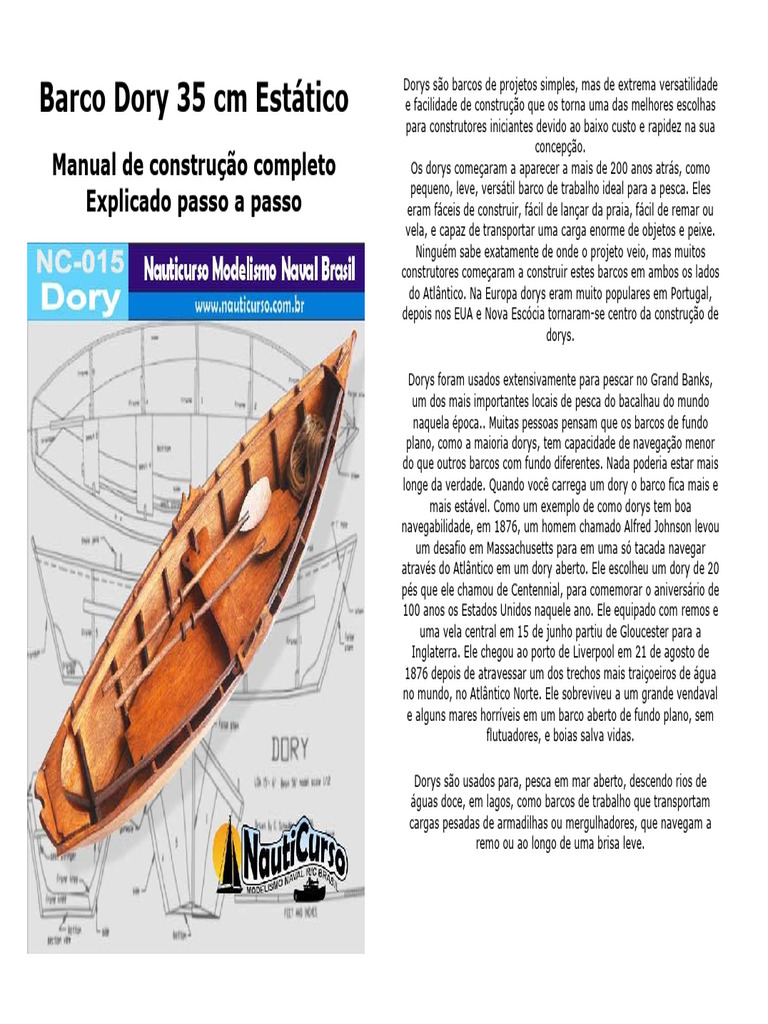 Dory Tutorial Impressao | PDF | Barcos | Casco (embarcação), image size:768x1024