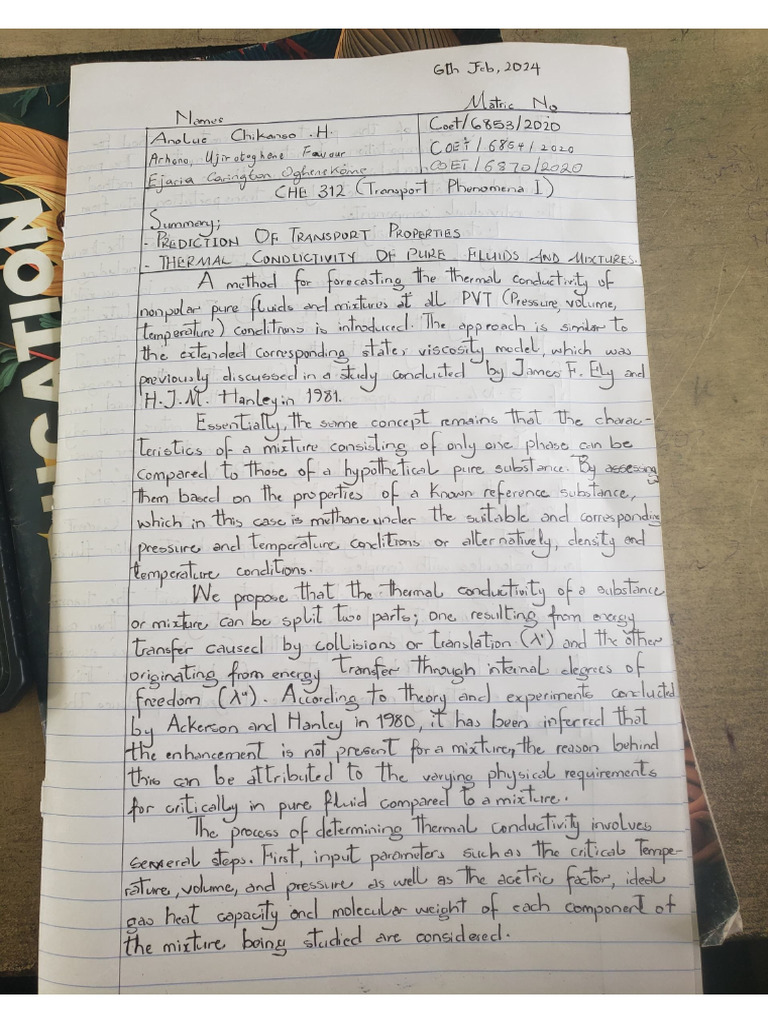 Che312 Task 1 | PDF