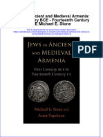 Jews in Ancient and Medieval Armenia First Century Bce Fourteenth Century Ce Michael E Stone 2 Full Chapter
