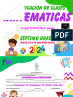 Planificacion 7° Matematicas Margie Kristell Meza García